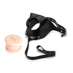 Oral Sex Mouth Gag,Large Model Pu Leather Locked Mouth Gags Muzzles (Black, Large)