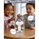 Kids Toys Talking Hamster Repeats What You Say, Toy For 2 3 4 5 Years Old Boys Girls Birthday Gift, Stocking Stuffer For Toddler Kids Autism Fun Stuffed Animals Interactive Plush