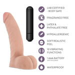 Blush 5.5" Vibrating Dildo For Beginners - 10 Vibrating Functions For Intense Stimulation - G-Spot Stimulating Realistic Cock - Basic 5 Body-Safe Adult Sex Toy For Women, Men & Couples - (Beige)