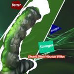 9.1" Monster Fantasy Dildos For Women,Liquid Silicone Stimulate Prostate Massage Anal G Spot With 10 Vibration Modes Sex Toys,Games For Couples Men Lesbian (Green)