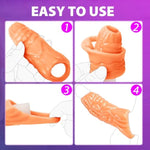 Monster Cock Sleeve Pennis Sleeve Girth Enhancer For Men, Penis Extender Penis Enlarger,Reusable Penis Sheath Soft Pennis Girth Sleeve To Enlarge And Prolong, Sex Toys For Men Couples
