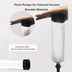 Penis Enlargement Pump Male Manual Vacuum with 3 Cuff Clear Cock Pumps Erection Device Adult Sex Toys for Men Penis Extender Training (2-Generation)