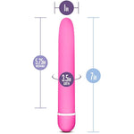 Rose Luxuriate Adult Sex Toy - 5.75 Inch X 1 Inch Elegant Satin Smooth Powerful Wand Vibrator, Multi Speed Clitoral And G Spot Stimulator, Women, Men, Couples - Hot Pink