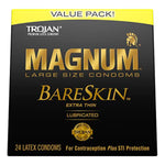 TROJAN Magnum BareSkin Premium Large 24 Count and MAGNUM RAW Large 10 Count Condoms
