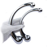 Adult Sex Toys Prostate Massage Stick Metal Double-Headed Anal Plug Uniset Sm Anal Plug Trainer G-Spot Massager (S)