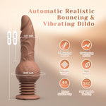 Thrusting Dildo Vibrator - 9.29" Realistic Silicone Dildos For G Spot Anal Stimulation With 10 Vibrating & 3 Bouncing Modes, Adult Toys Penis Sex Toys For Women Men Couples (Drillme)