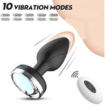 Remote Controlled Luminous Vibrating Anal Plug, Ten Frequency And Ten Color Wearing G-Spot Stimulation Butt Plug Sex Toys For Men And Women(Antler)