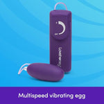 Wickedly Powerful Vibrating Egg & Enjoy Water Based Lube 8.4Fl Oz - Couple Sex Toys Bundle