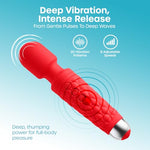 Large Vibrator Wand Adult Sex Toy, Red