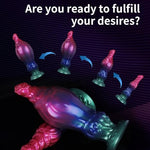 Sex Toys Butt Plug Anal Dildo, Huge Anal Inflatable Dildo Silicone with Suction Cup, Fantasy Monster Dildo Anal Trainer Stretcher Dilators for Women Men Couple 02