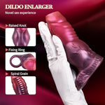 Penis Sleeve With Penis Ring, Pink Silicone Monster Cock Sleeve Girth Extension Sex Toys For Men, Delay Ejaculation Enhance Erection Penis Enlargement For Male Couples