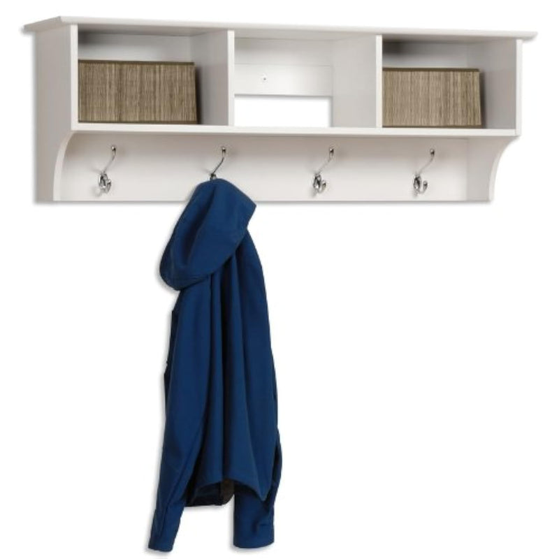 Entryway Cubbie Shelf, White