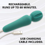 Petite Private Pleasure Rechargeable Vibrator, Green, 5.8"