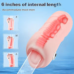 Sex Toys For Men Vibrating Pocket Pussies, Male Masturbator Cup With Mini Bullet Vibrators 10 Vibration Modes Male Vibrator Penis Trainer Lifelike Throat Textured Stroker For Dildo Pleasure