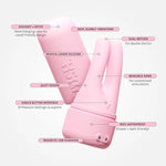 Swish Dual Tip Vibrator - Travel Size Twin Motor Clitoral Stimulator, Personal Massager With Cap, Waterproof, Rechargeable (Pink)
