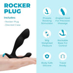 Rocker Anal Plug - Prostate Rocking Butt Plug, Silicone Anal Toys For Adults - Black