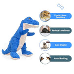 Dog Toys Dinosaur Dog Toy Blue Stuffed Animals Chew Toy Plush Squeaky Dog Birthday Toys For Small Large Big Dogs