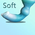 Realistic Knot Dog Dildo,Blue White Silicone 7.5 '' Small Fantasy Adult Sex Toy Games Fantasy Monster Animal Cute Dildo for Beginner Women Lesbian and Men Couples Anal Plug Cock Fake Penis