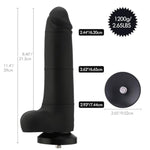 11.4'' Smooth Silicone Dildo With Kliclok System - Intact Testicles Huge Dong For Advanced Users - 8.4" Insertable Length, Max Width 2.93" - Amazing Series
