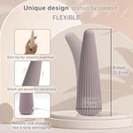 Ribbed Soft Vibrator - Silicone Flexible Vibrators - Personal Massager For Vagina Clitoral G Spot Nipples Stimulation - 10 Modes Vibe - Adult Sex Toy For Women, Man, Couples