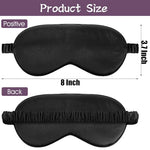Silk Sleep Mask,1 Pack Soft Eye Mask with Elastic Strap,Eye Cover Soft Satin Blindfold Elastic Strap Night Eyeshade Travel Nap for Women Men (Black)