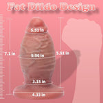 3.2'' Diameter Huge Thick Dildo Adult Toys - 7.2 Inch Realistic Silicone Big Fat Giant Dildos With Suction Cup Soft Real Skin Dildo, G-Spot Girthy Anal Prostate Dildos Sex Toys For Women Gay (Flesh)