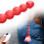 Anal Beads Vibrators 10 Vibration Modes Silicone Anal Plug Butt Plug Anal Vibrators Prostate Massager Adult Sex Toys For Women Men And Couples (Red)