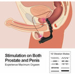 Vibrator Anal Bead Butt Plug 10 Speed Male Prostate Massager G-Spot Silicone Anal Bead Butt Plug Adult Men Sex Toys