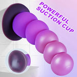 8" Silicone Large Thick Giant Anal Trainer Beads Plug Dildo Pink Purple
