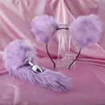 12 Pcs Bdsm Kit, Bondage Restraints Set Anal Butt Plug Tail Nipple Clamps Blindfold Handcuffs Collar Paddle Sex Toys For Couple Purple