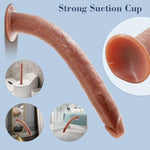 16.5 Inch Super Long Realistic Dildo + Electric Shock Wand Vibrator