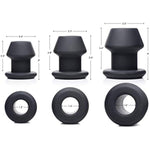 Tapered 3 Piece Gape-Grommets Hollow Premium Silicone Anal Dilator Set
