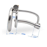 Penis Cage Male Chastity Device Lock With 3 Catheters Stainless Steel Chastity Cage Hollow Breathable Rings Men Sissy Bondage Set (45Mm)