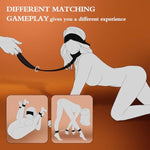 Bdsm Adult Toys Bondage Kit - Neck To Wrist Behind Back Collar Restraints With Handcuffs Ankle Cuffs Blindfold Restraint Bondaged Kit For Couples Sex Adjustable Set Sm Play