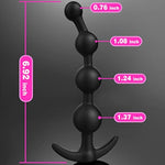 Anal Beads Butt Plug Prostate Massager With Narrow Flared Base And Graduated Beads For Comfortable Long Term Wear Sex Toy For Men Women
