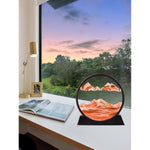 7 Inch Red Moving Sand Art, 3D Liquid Motion Deep Sea Desk Decor