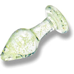 Luminous Glass Butt Plug Anal Plug Anal Sml Trainer Dilators With Rounded Safety Bottom, Crystal Glass Dildo G-Spot Massager Adult Sex Toys For Men Women (Sml)