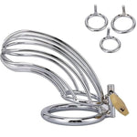 Cock Cage For Male Chastity Device With 3 Sizes Of Rings, Mens Metal Chastity Cage Sex Toys, Adult Sissy Toys Mens Penis Exercise And Abstinence