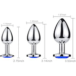 3 Pcs Anal Sex Toys Stainless Metal Butt Plugs Anal Trainer Kits Prostate Massager Vaginal G-Spot Stimulation Personal Massage For Men Women Couples