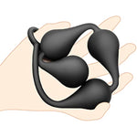 Silicone Anal Beads Butt Plug Flexible Anal Plug Anal Trainer Anal Chain With 4 Water Drops Balls Anal Sex Toys For Men Women Couples (L)