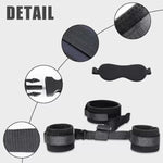 Bdsm Sex Neck To Wrist Restraints Bondage Set - Behind Back Handcuffs Collar With Blindfold Adjustable Bondage Set Bed Games Play Sex Toys For Couples (Black)