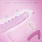 Pink Suction Monster Dragon Dildo Set - 3 Sizes(small6.3'',big7.4'', huge8.6'') for Anal and Vaginal Pleasure - Perfect for Beginners to Advanced Users Lifelike Penis