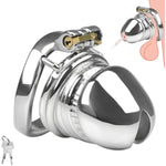 Stainless Steel Male Chastity Devices Cock Cage Locked Penis Exercise Tease Bondage With Invisible Lock Adult Sex Toy For Men (S)