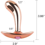 Rose Gold Metal Butt Plug Anal Plug Anal Sex Toy For Men And Women, 3 Different Sizes Butt Plugs Luxury Prostate Massager (L)