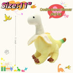 11'' Banana Dinosaur Plush Toy, Yellow Dinosur Stuffed Animal, Soft And Creative Hybrid Design, For Kids And Friends, Ideal For Birthdays, Christmas, Children'S Day