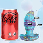 Soft Anal Plug Liquid Silicone Butt Plug With Thick T-Shaped Base Anal Stretcher Prostate Massager G-Spot Stimulation For Beginner Advanced Players Mixed Color (S)