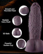 3.7' Diameter Silicone Dildo,Black,14.4'Thick Ultra Realistic Dildo