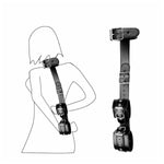 Bdsm Bondage Restraints Handcuffs Adult Sex Toys Adjustable Behind Handcuffs Collar Fetish Backcuffs With Necklace Wrist Cuffs For Men Women Couple Sexual Sm Game Bedroom