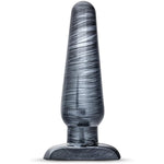 - Jet Collection By Blush - Large Anal Plug 6.5" Length, 2" Width Buttplug - Soft Flexible Shaft, Tapered Design - Carbon Metallic Black - Adult Prostate Sex Toy For Men Woman Couples