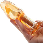 The Tip Glass Butt Plug With Lube 1Oz | Glass Sex Toys | Butt Plugs | Anal Plugs | Prostate Massage